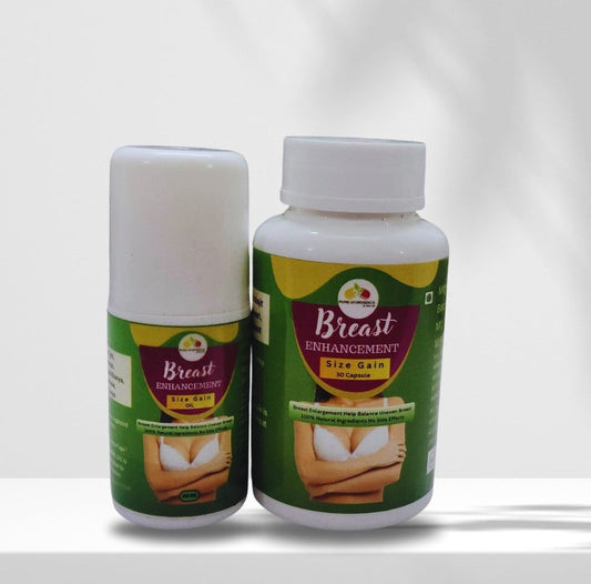 Pure Ayurvedica Breast Enhancement Oil and Capsules Bottle